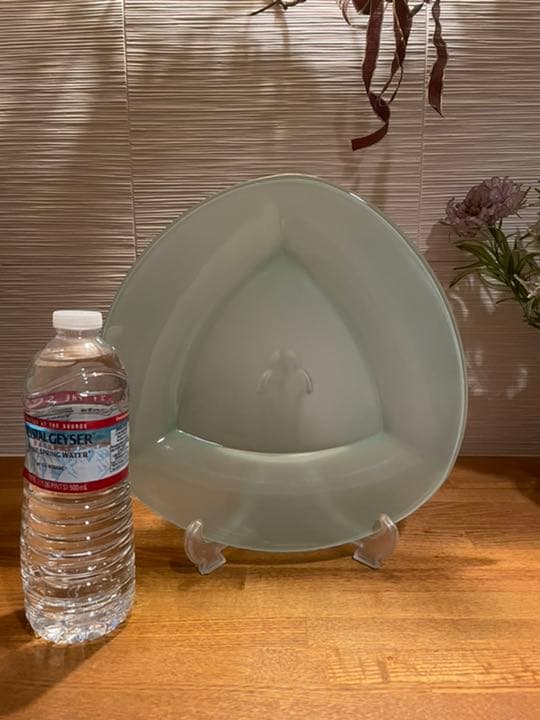 展示品 ガラスの器 フロスト 磨りガラス 大皿 インテリア プレート 展示品