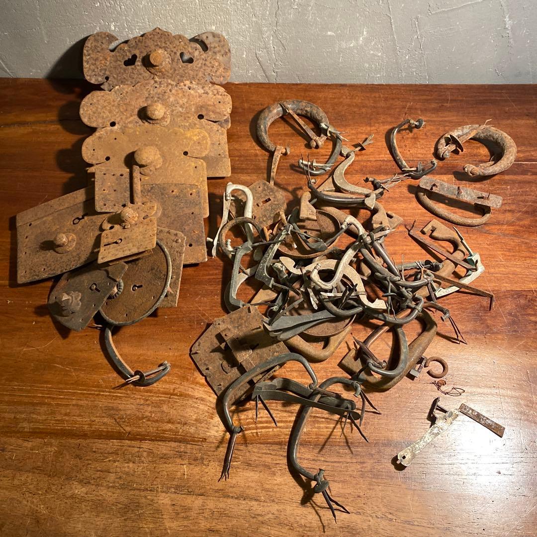 時代金具 大量まとめ売り リペア DIY素材 箪笥、小引き出し 袖斗 明治 大正