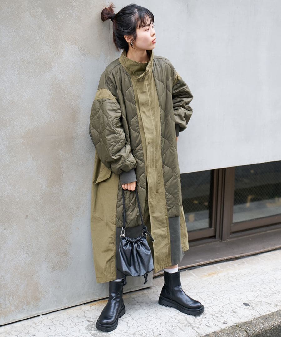 【etsinta/エシンタ】切替マキシミリタリーコート