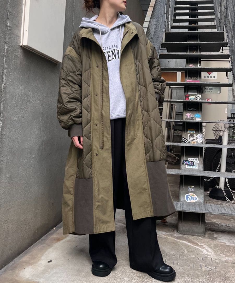 【etsinta/エシンタ】切替マキシミリタリーコート