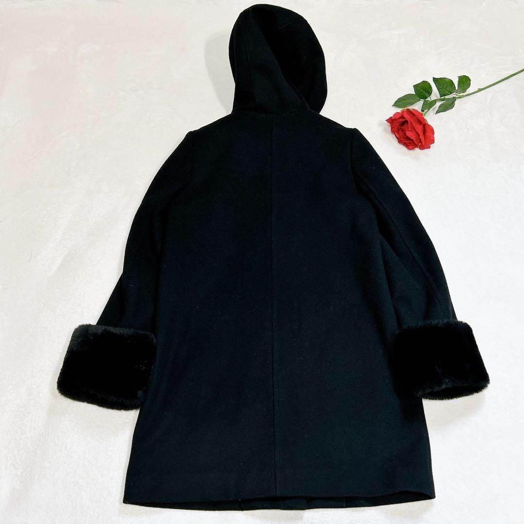 ほぼ未使用✨　ブルーレーベル　クレストブリッジ　ロング　コート　ボア　ファー