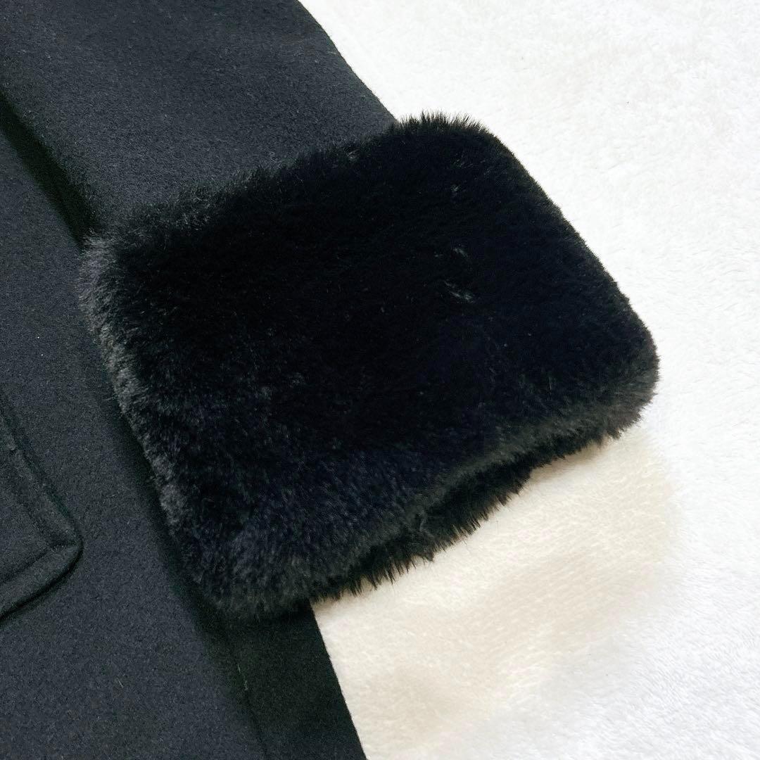 ほぼ未使用✨　ブルーレーベル　クレストブリッジ　ロング　コート　ボア　ファー