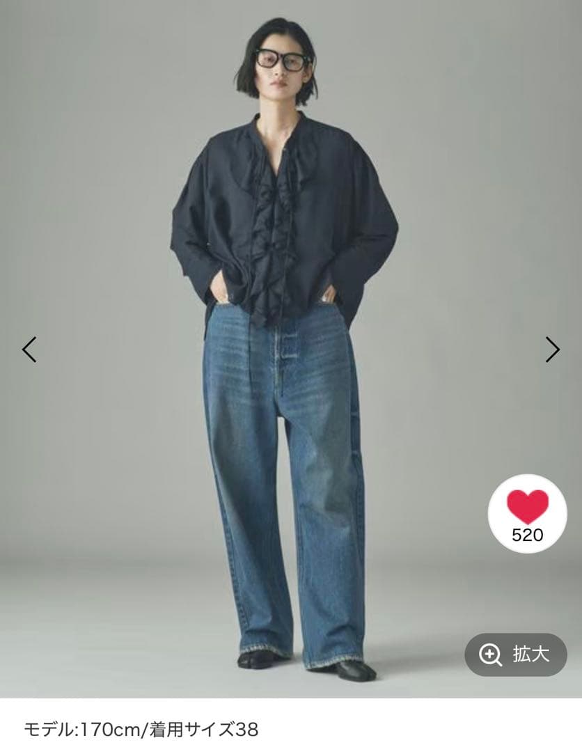 curensology &RC ワイドルーズデニムパンツ 40 インディゴ