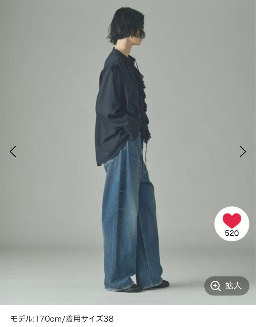 curensology &RC ワイドルーズデニムパンツ 40 インディゴ