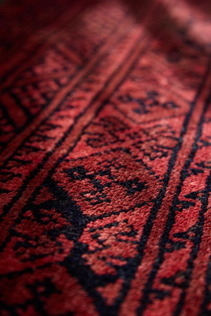 大型ヴィンテージラグ　トライバルラグ　アフガニスタン産（274×198cm）赤