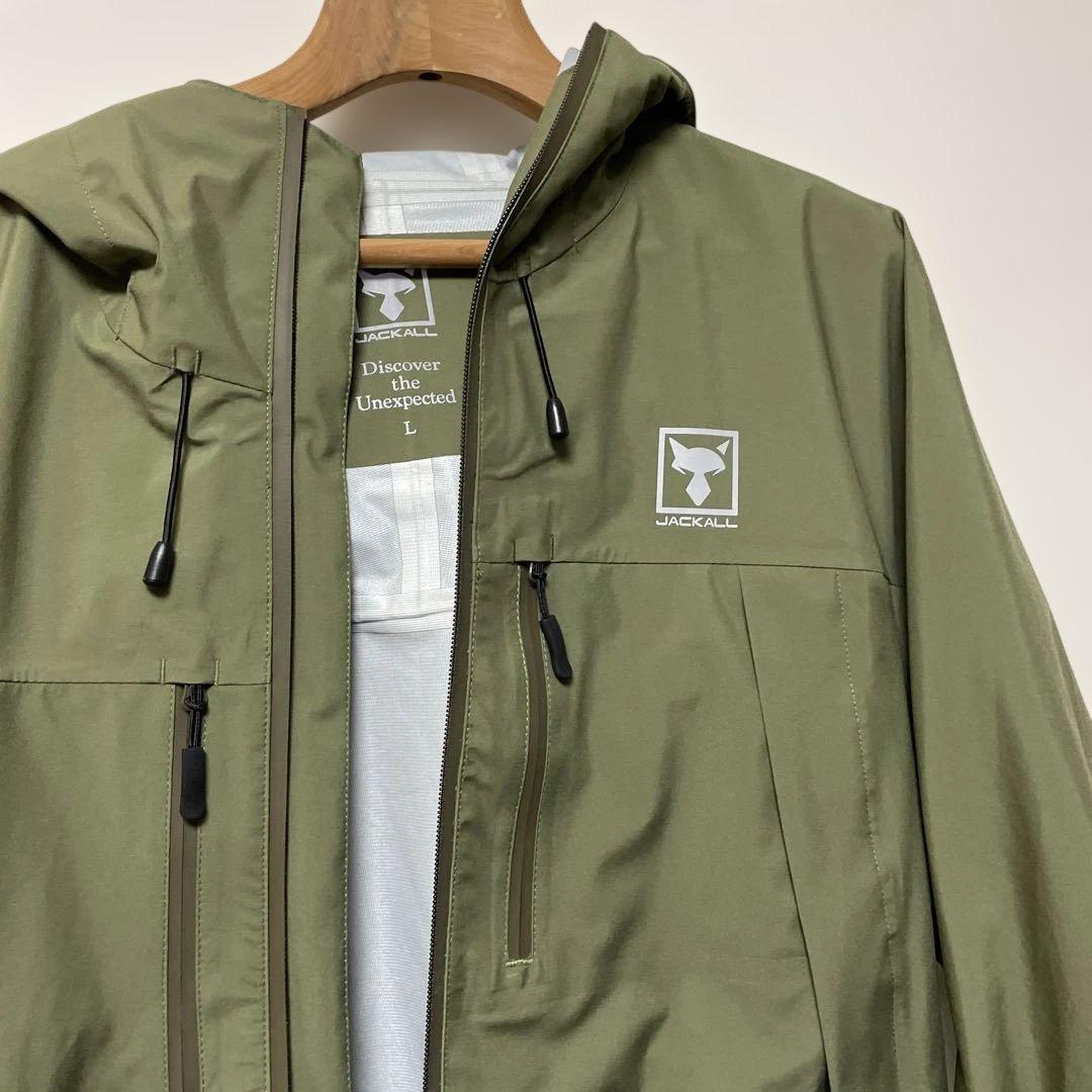 ジャッカル　クラウドシェルジャケット　オリーブ　L