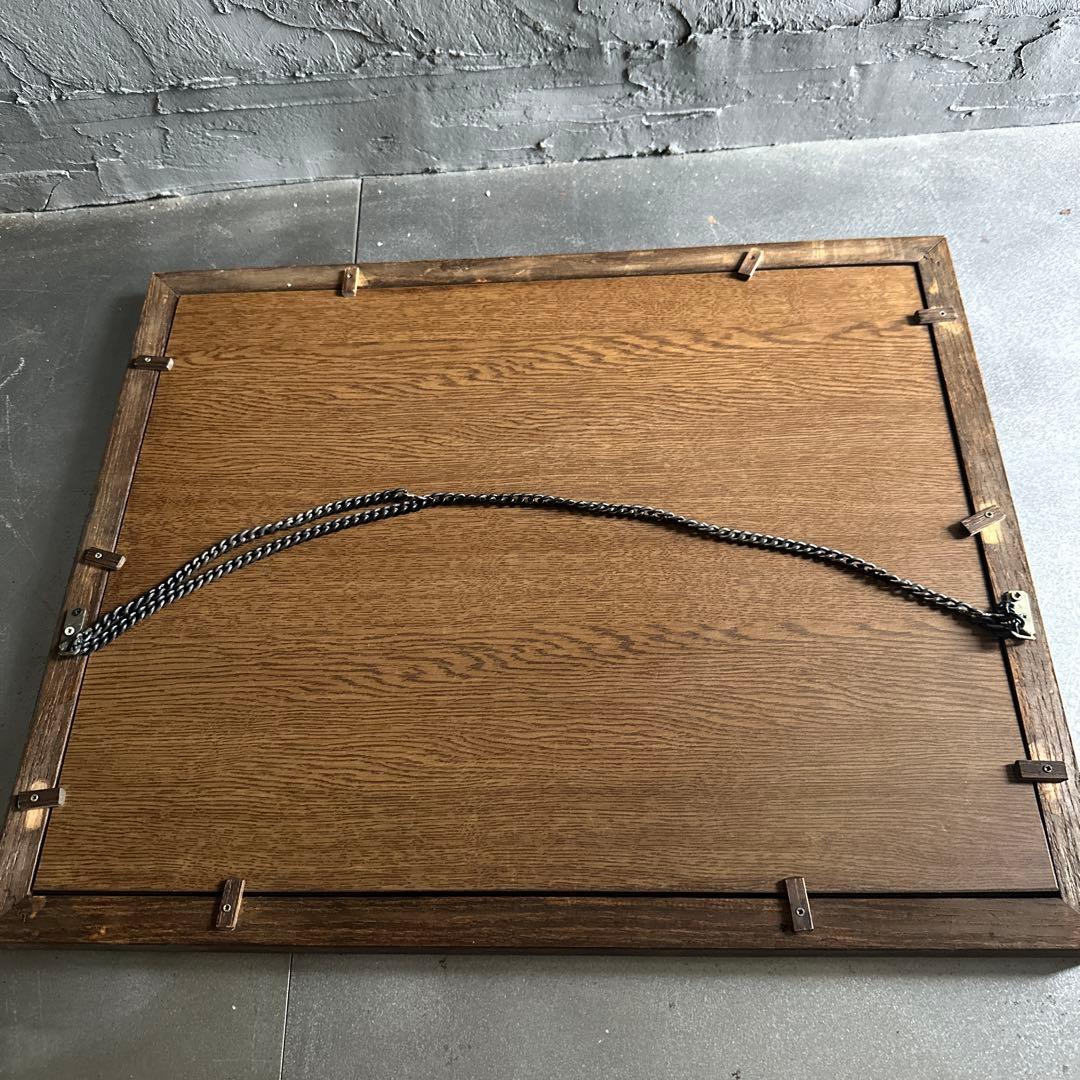 最終お値下げ❣️素敵すぎる❣️ヴィンテージ　ステンドグラス壁掛け鏡　ミラー