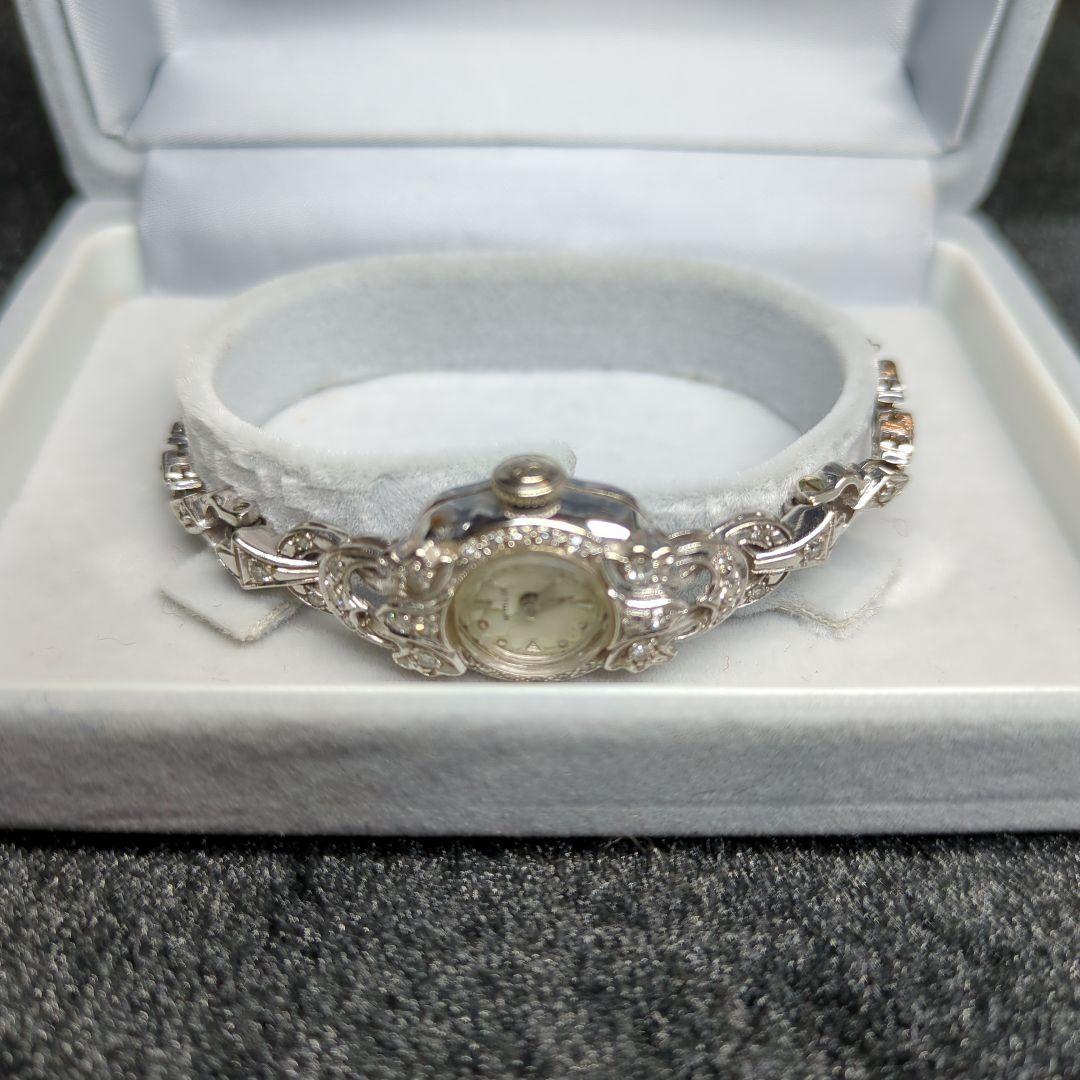 Hamilton　ダイヤモンドベゼル　14K　腕時計　非稼働　アンティーク