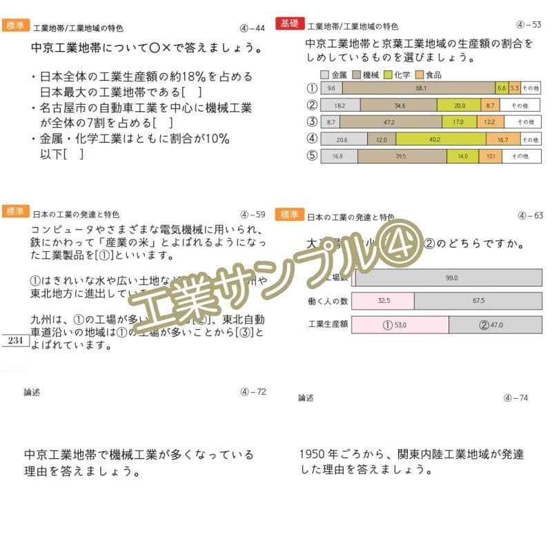 中学受験 暗記カード　極める地理(分野別)　サピックス　コアプラス　予習シリーズ