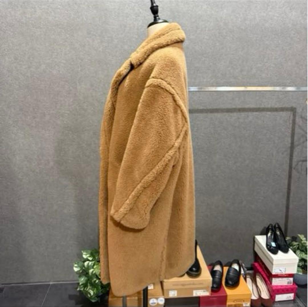 【アルパカ88%使用】極暖！キャメル ボア オーバーサイズ テディベアコート