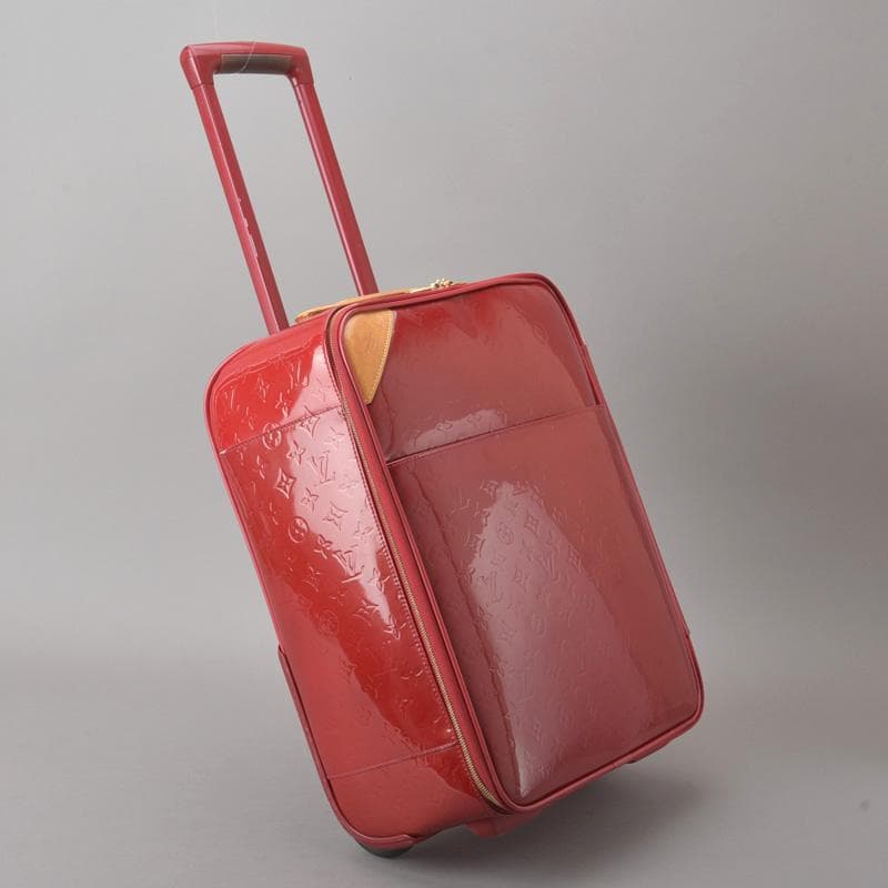 ルイヴィトン◇ペガス45 キャリーバッグ スーツケース モノグラムヴェルニ 赤