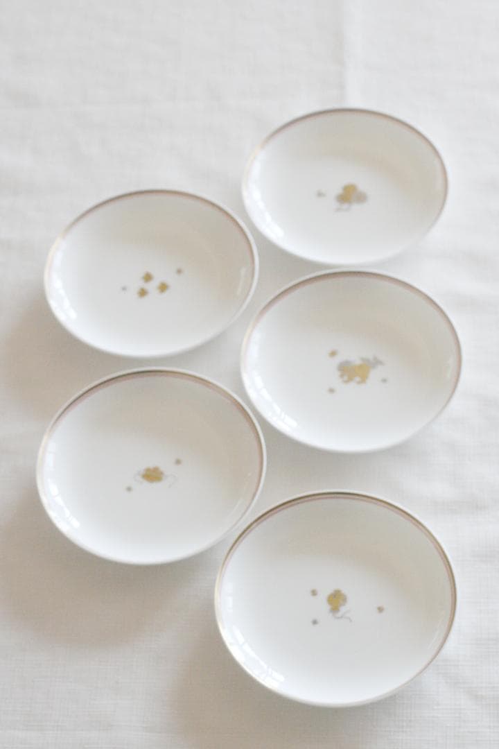 【５枚セット】NIKKO　金沢コレクション　かぐら　小皿　中皿　丸皿