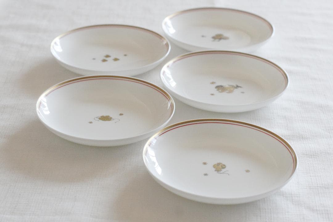 【５枚セット】NIKKO　金沢コレクション　かぐら　小皿　中皿　丸皿