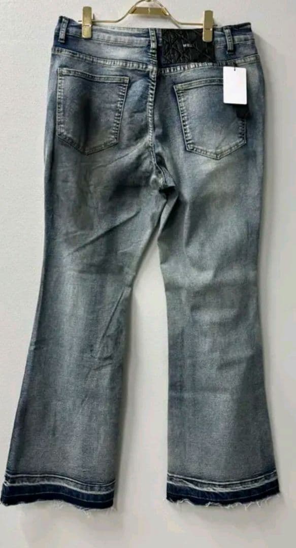 新品未使用　男女兼用 M.U.Lダメージデニムパンツ　日本製 armeifa