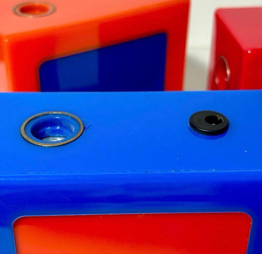 スペースエイジ レトロポップ 照明 カラフルライト 四角形 4個セット