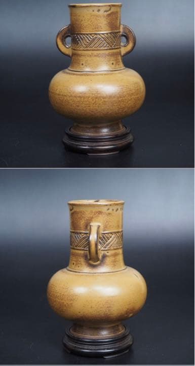 送料無料　初代伊藤赤水作　小さな花瓶　高さ10ｃｍ　小品堂識　秀逸作