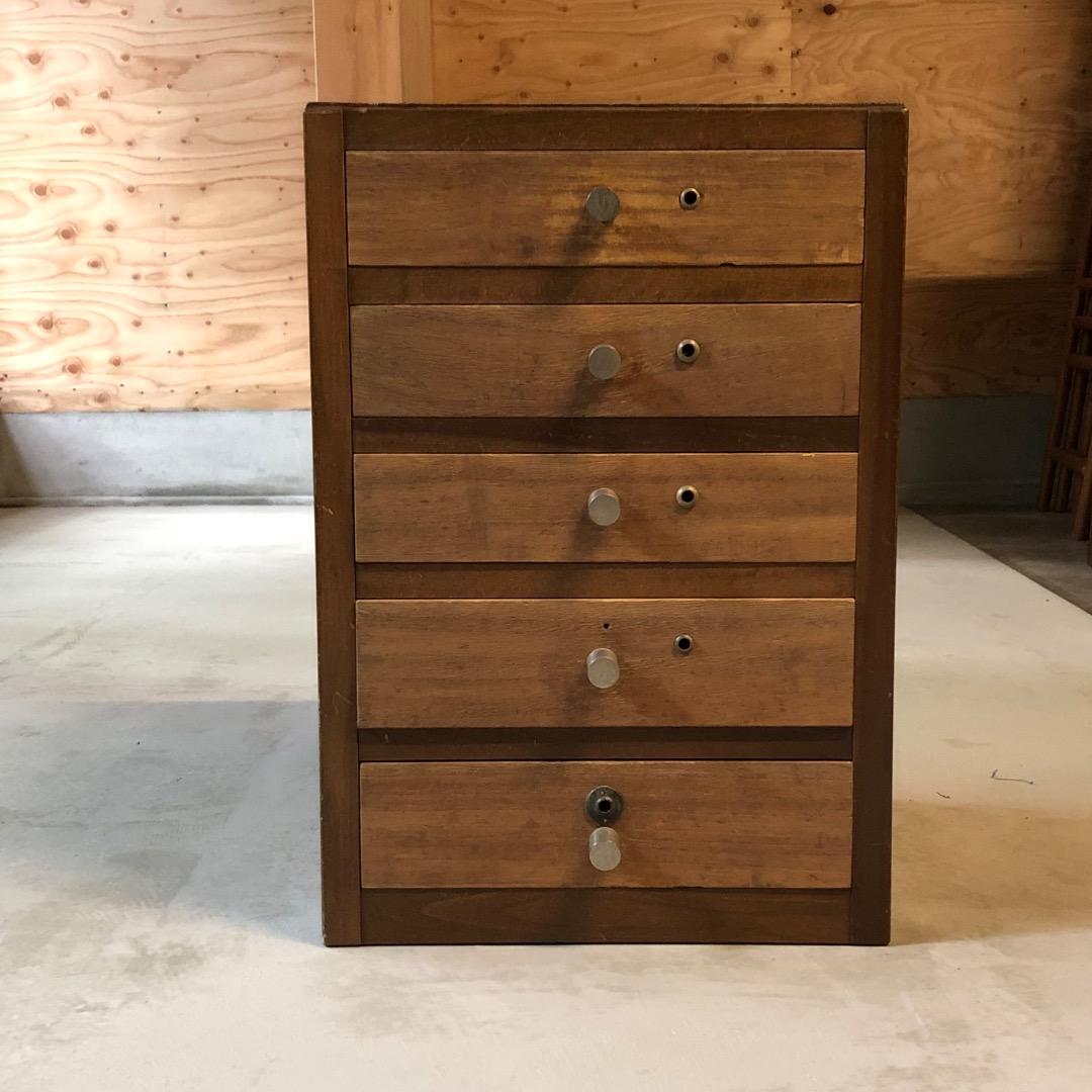 アンティーク引き出し　木製レターケース　昭和レトロ　古道具　ヴィンテージ棚