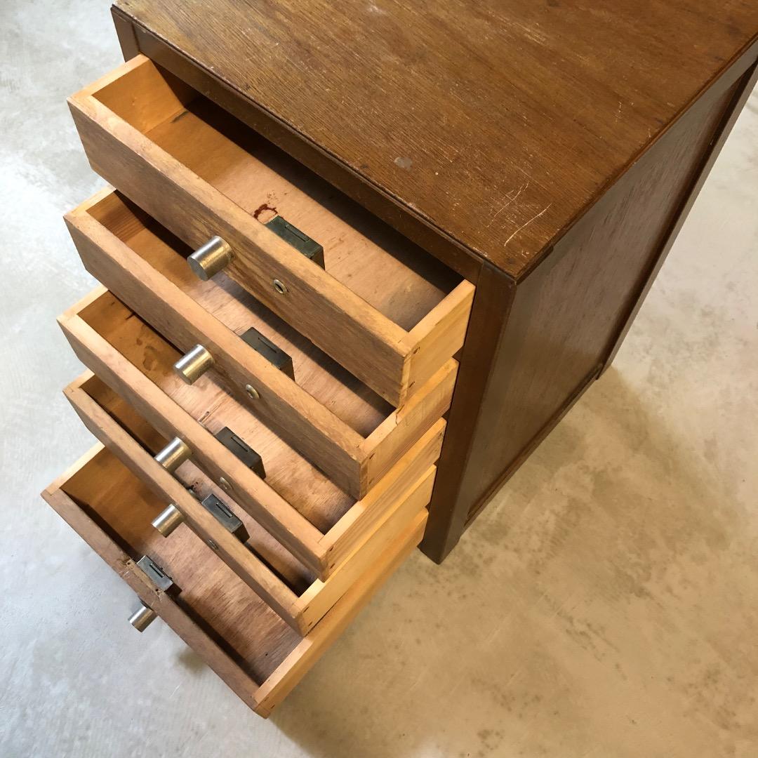 アンティーク引き出し　木製レターケース　昭和レトロ　古道具　ヴィンテージ棚