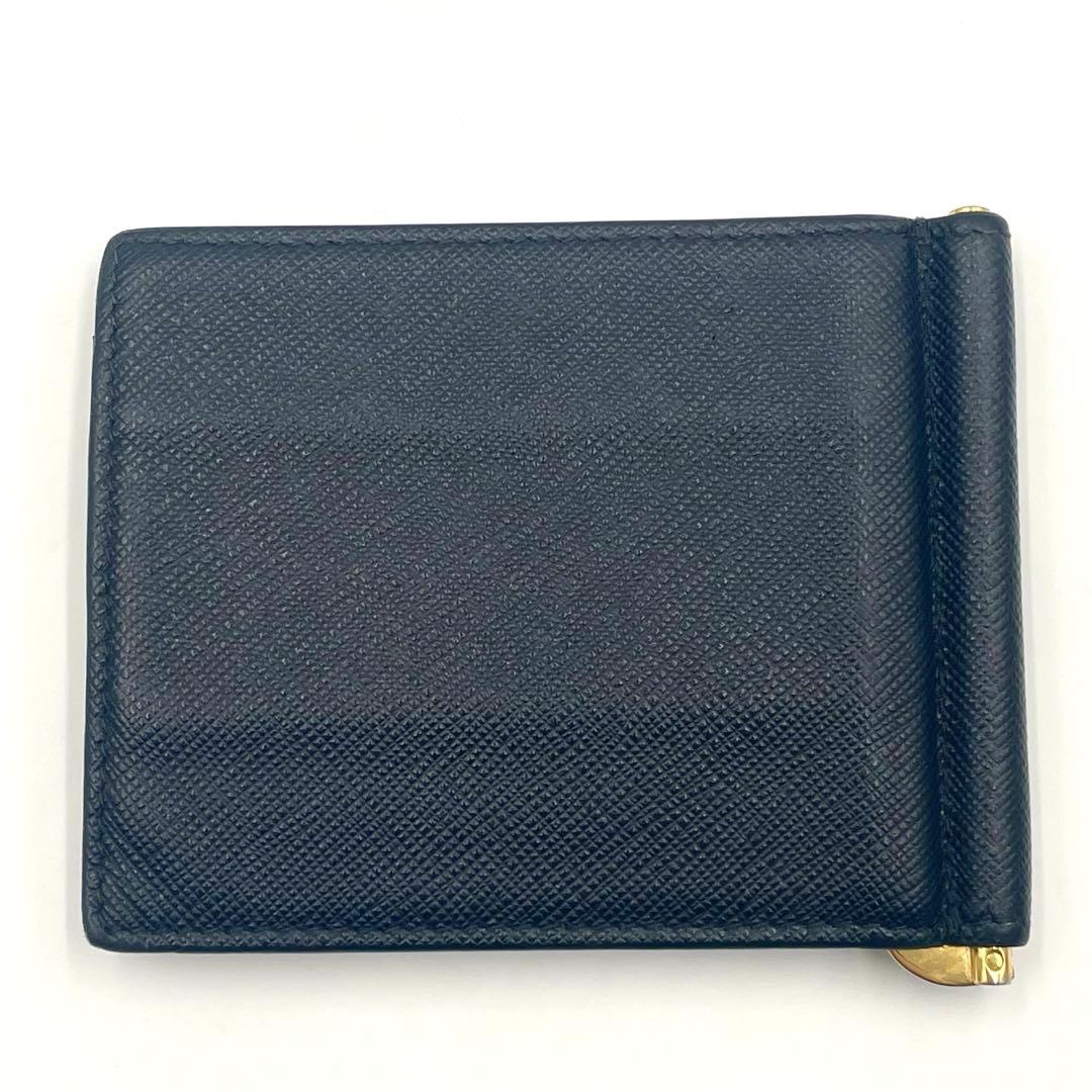 PRADAプラダ マネークリップ サフィアーノ メタルロゴ 折り財布 RFID