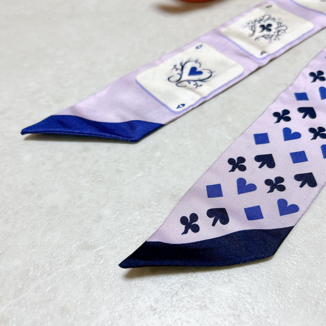 【美品】HERMES エルメス ジュドーカルト トランプ柄 ツイリー 箱付き