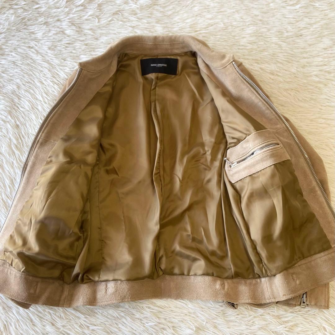 11/15迄✨希少 ナノユニバース 極上 牛革レザー ライダースジャケット M