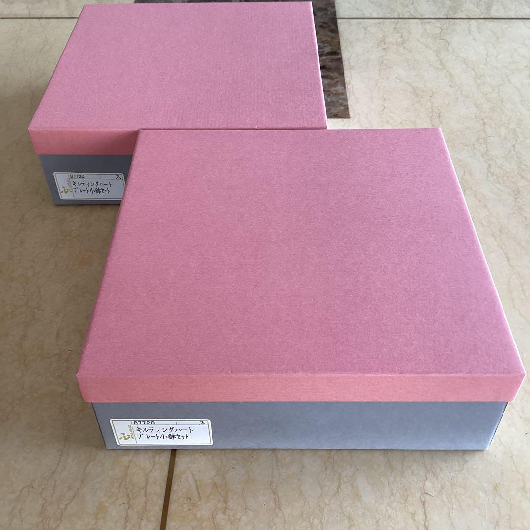 【波佐見焼 丹心窯 ハートフルキルティングプレート&ハートボウル】2セット