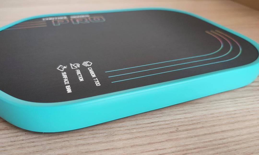 ピックルボール パドル T700生カーボンファイバー 水色 16mm