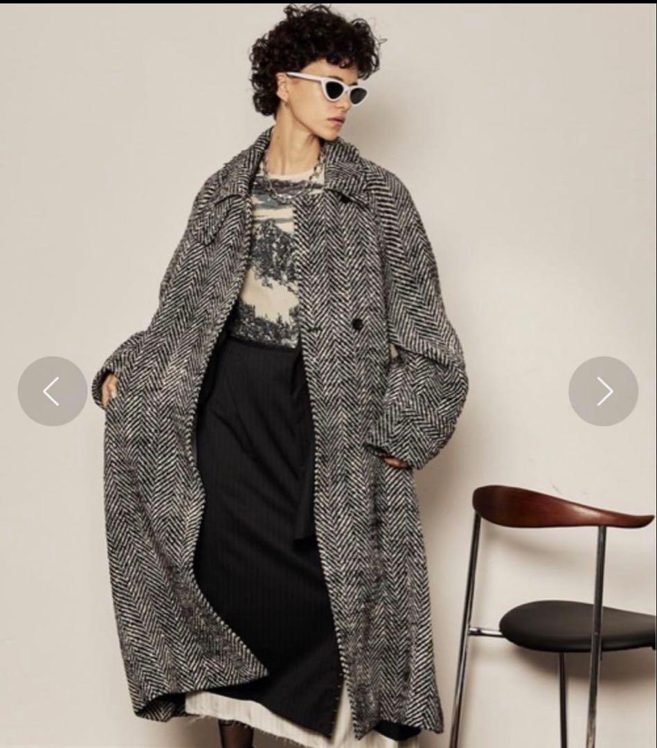 MAISON SPECIAL メゾンスペシャル ヘリンボーン ロングコート　38
