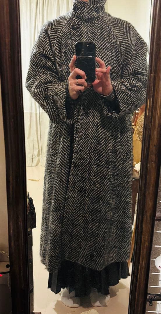 MAISON SPECIAL メゾンスペシャル ヘリンボーン ロングコート　38