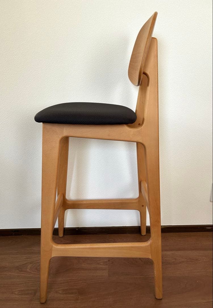 クオン　QUON プラムスタンド カウンターチェア　木製椅子　お洒落　美品　C