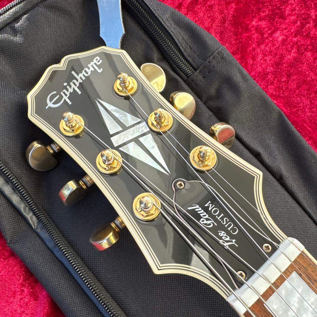 美品 メンテ済 Epiphone Les Paul CUSTOM Ebony