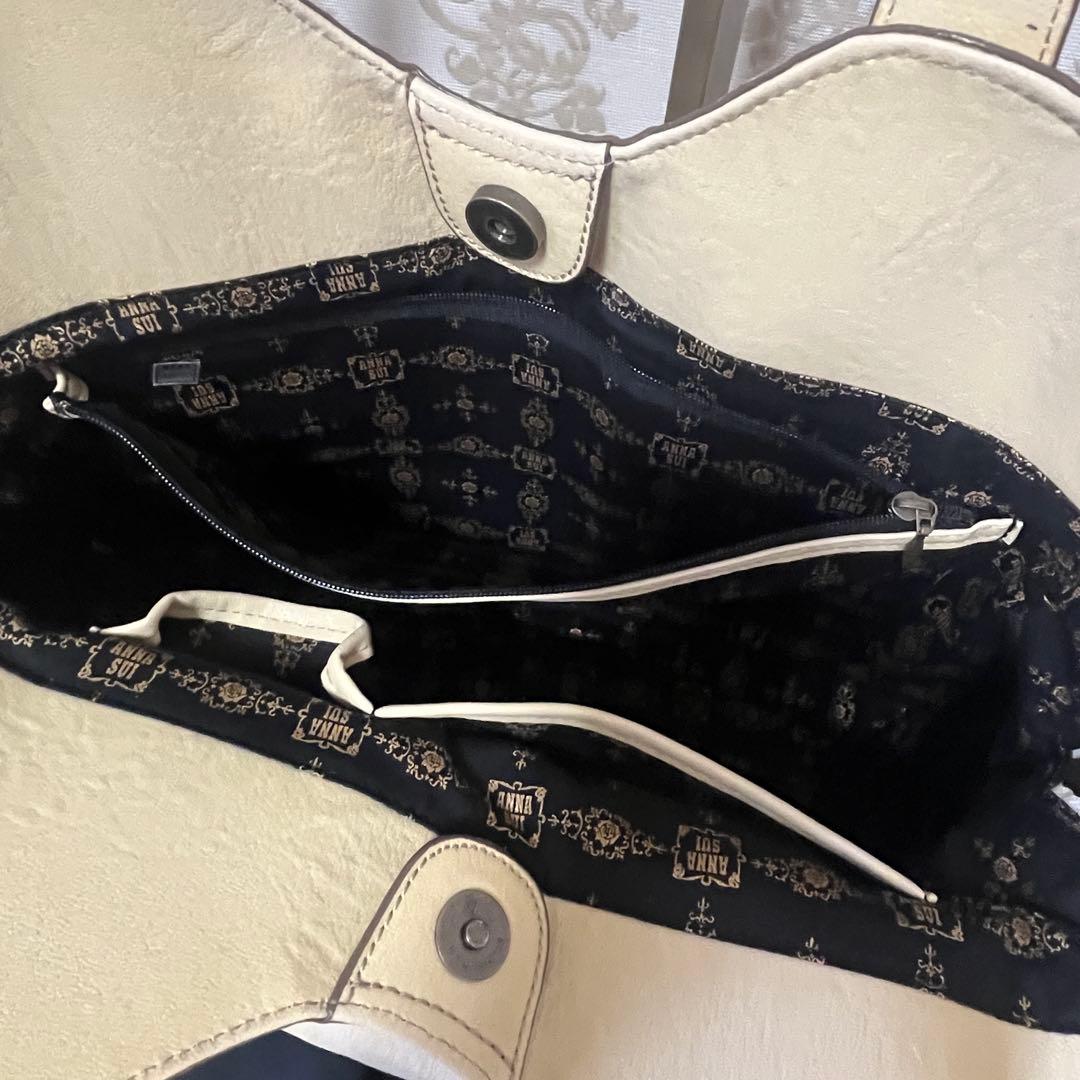 mie☆アナスイ☆ドリトルシリーズ本革レザートートバッグ蝶チャーム