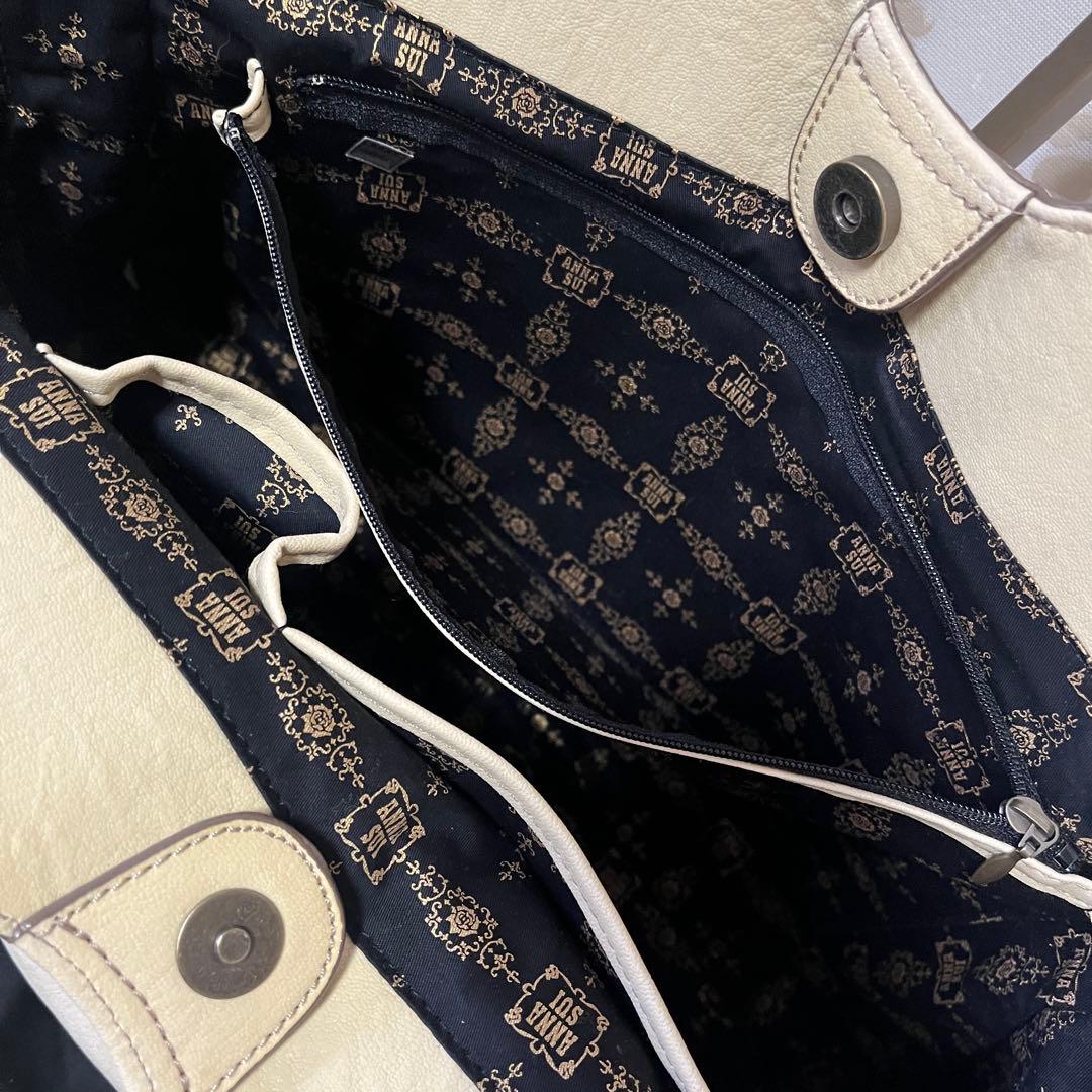 mie☆アナスイ☆ドリトルシリーズ本革レザートートバッグ蝶チャーム