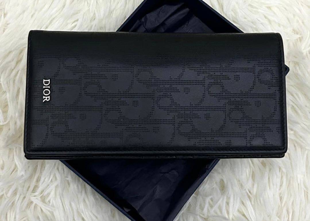 ChristianDior クリスチャンディオール レザー 長財布 ブラック