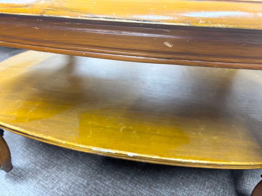 猫脚 天板 大理石 ローテーブル アンティーク