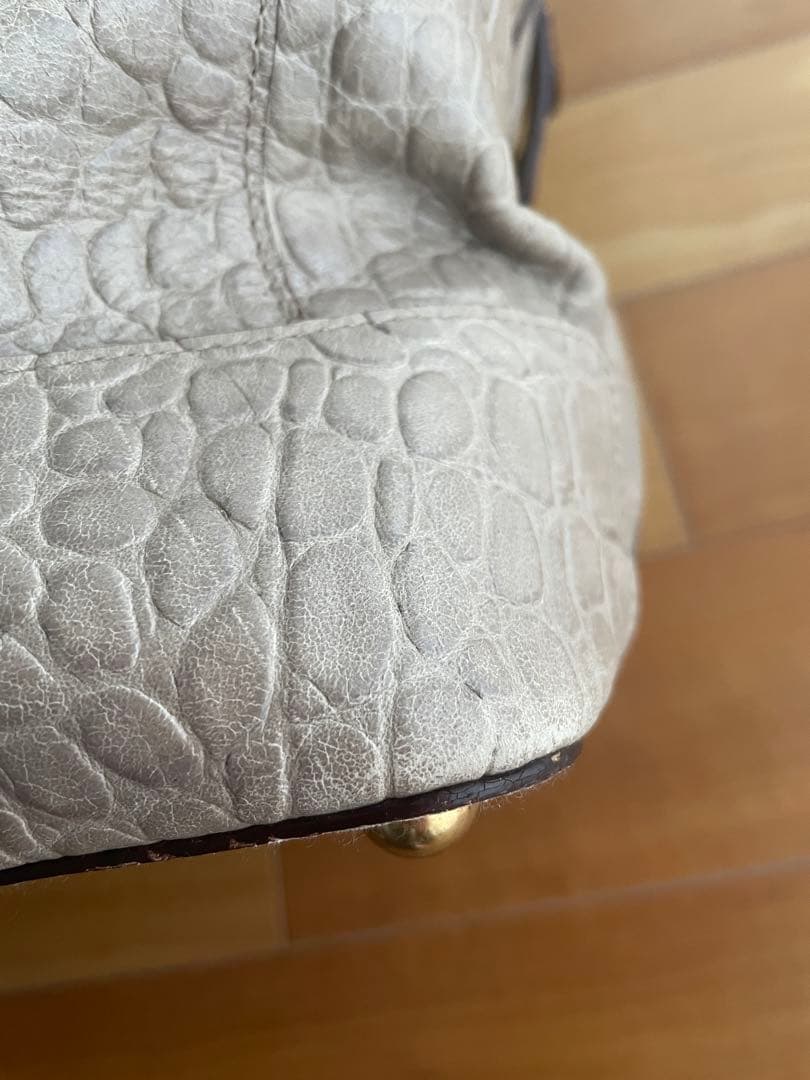 J&M Davidson　クロコ型押し 旅行　ボストンバッグ ユニセックス