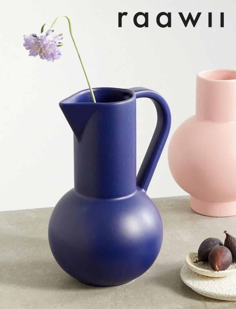 美品 希少 raawii ラーウィー 花瓶 フラワーベース ブルー 青 おしゃれ