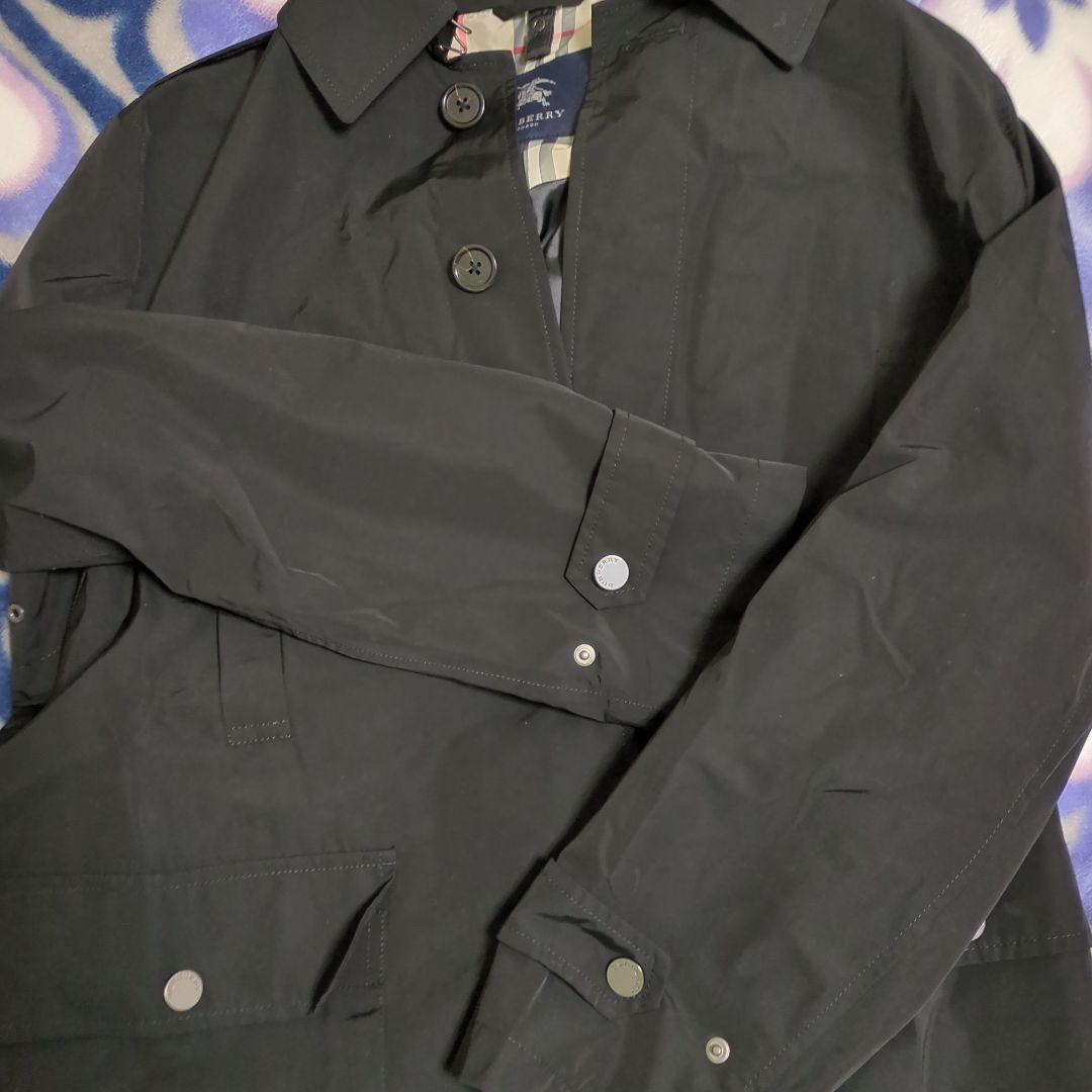 Burberry ステンカラーコート ブラック　美品　L 男女兼用　シンプル