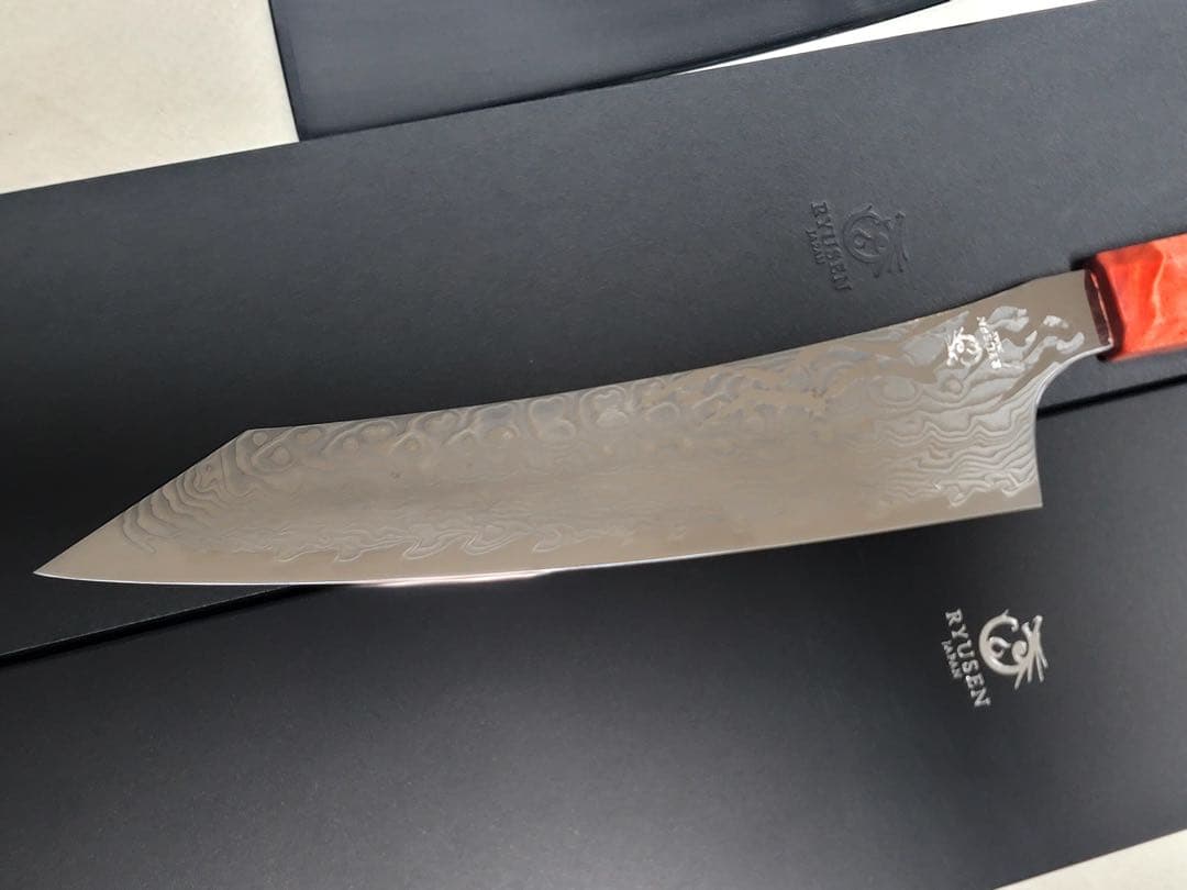 龍泉刃物　紅蓮緋龍 SPG Strix 牛刀　210