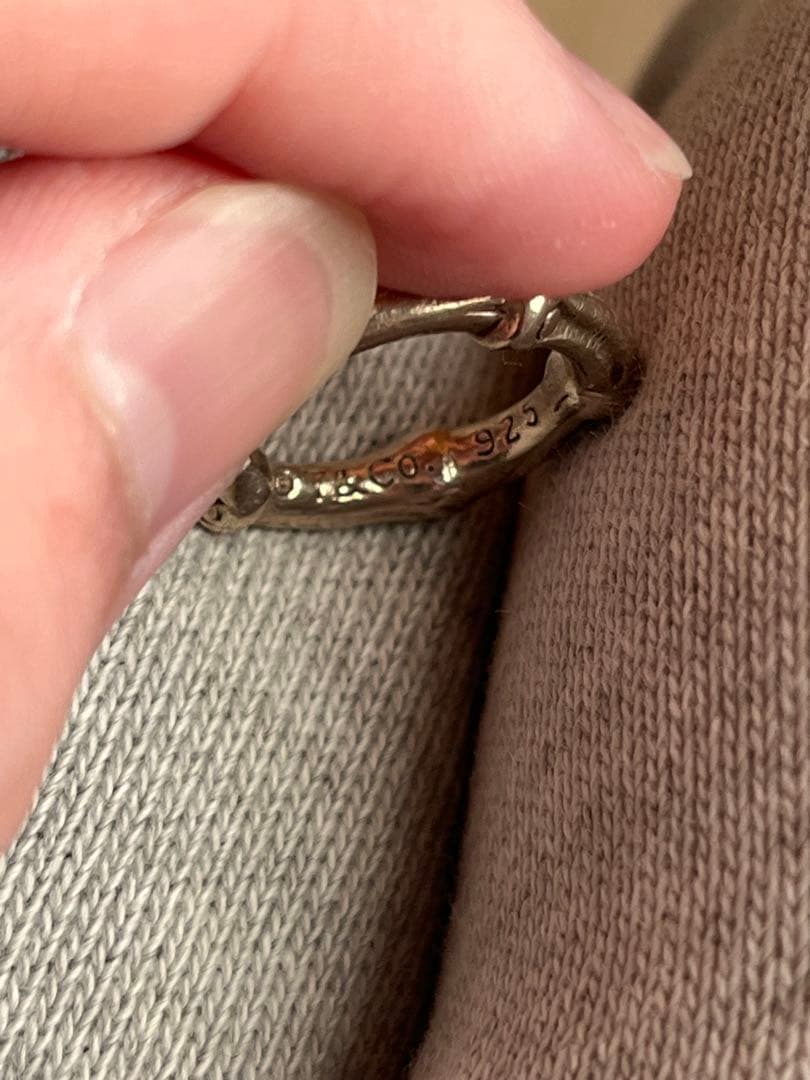 シルバー925 バンブーデザインリング 1996年製 サイズ9号