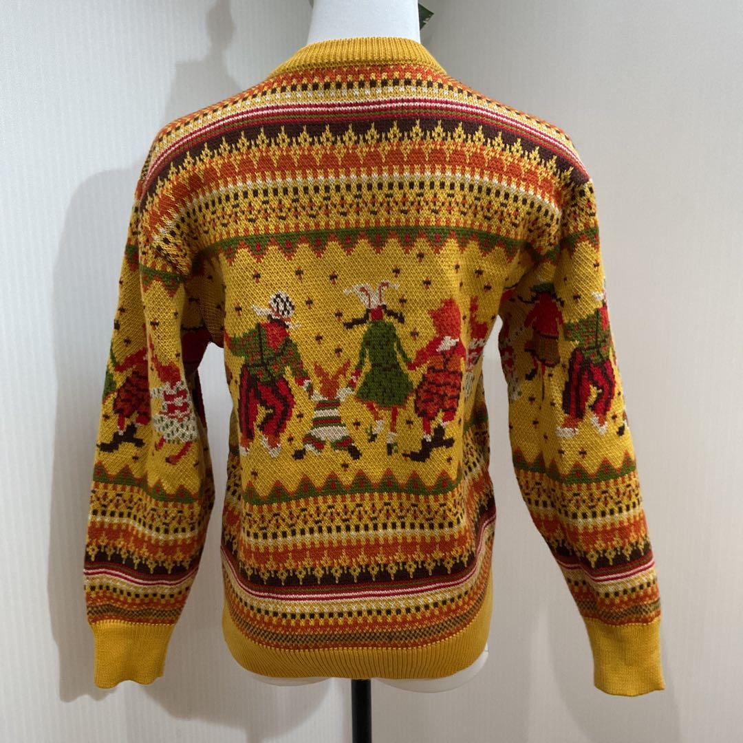 希少　日本製　I.S.　イッセイミヤケ　М 　　アイル柄 　厚手　長袖セーター