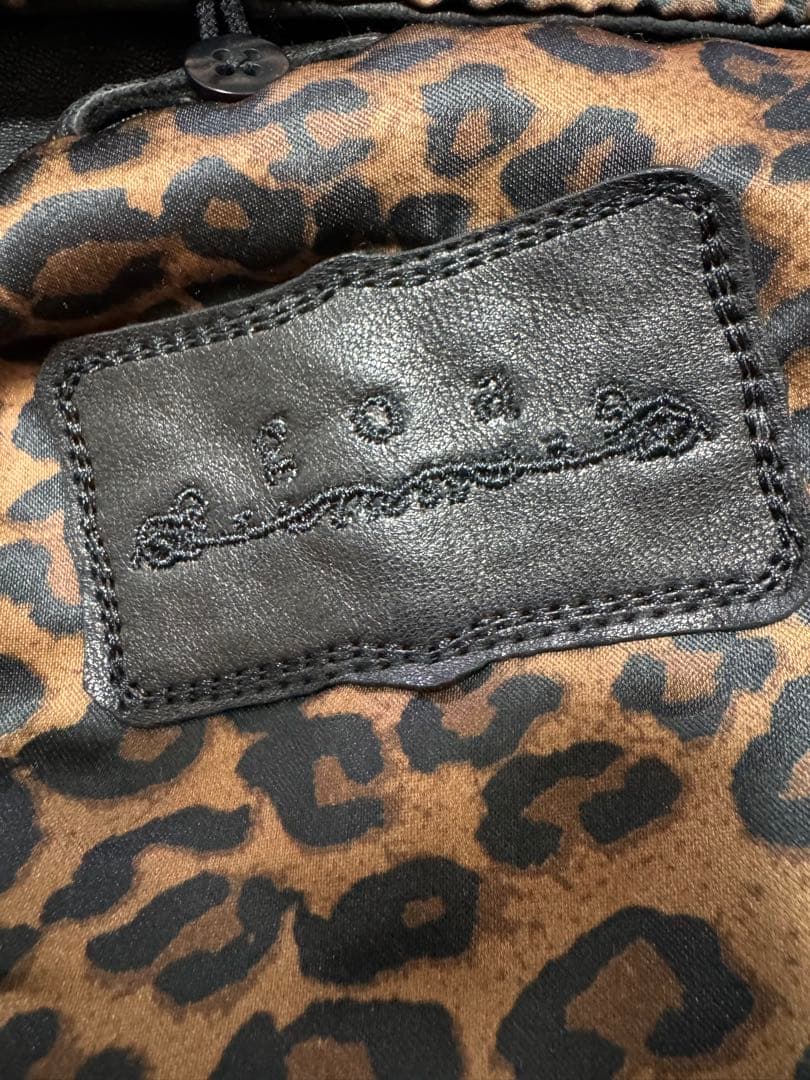 goa ブラックレザーライダースジャケット（ファー付き）ゴア　2