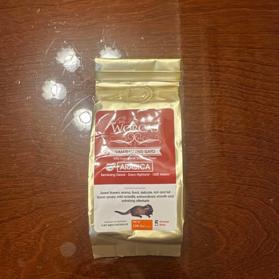 ジャコウネココーヒー豆Luwak coffee 100gx3インドネシア