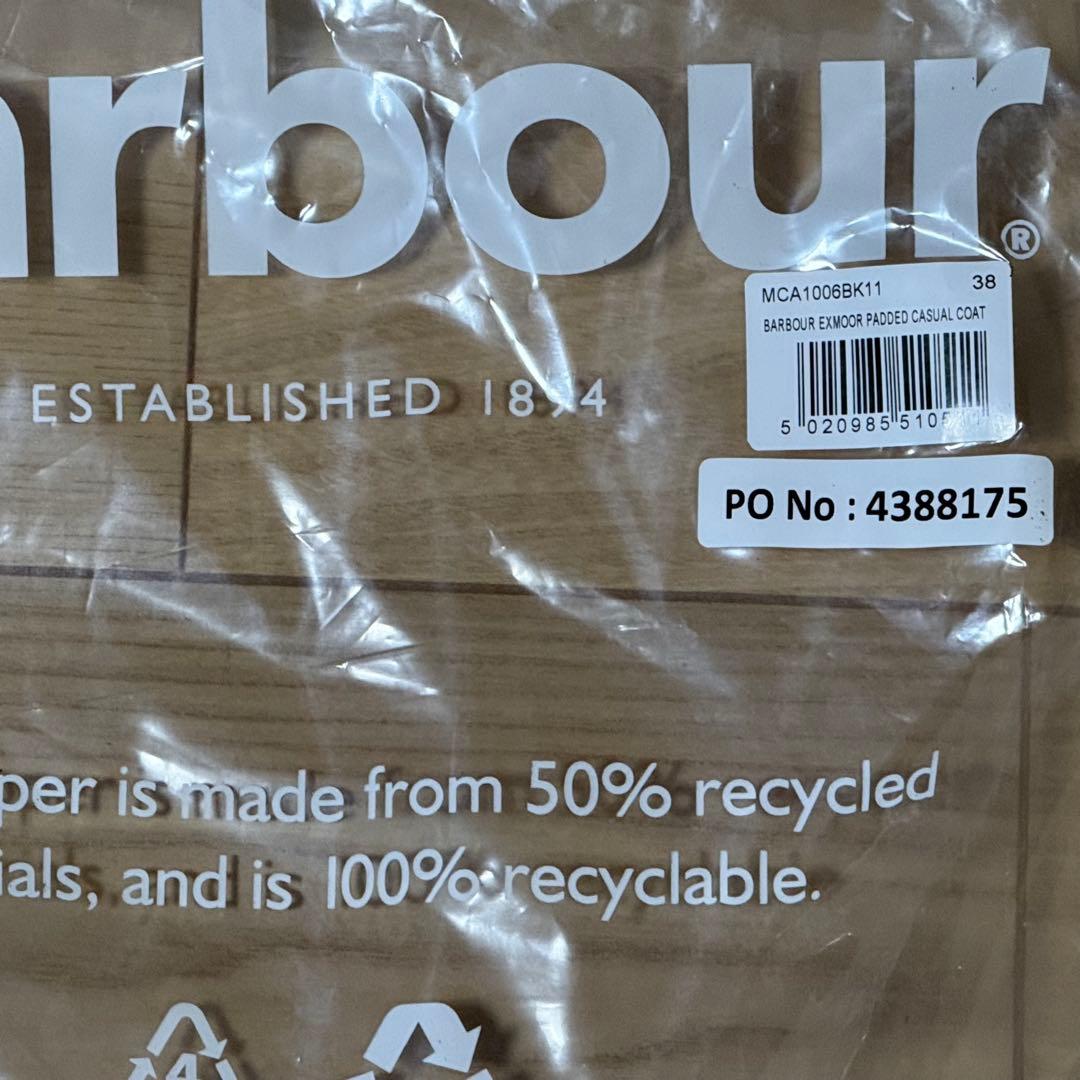 BARBOUR EXMOOR PADDED CASUAL COAT 38サイズ