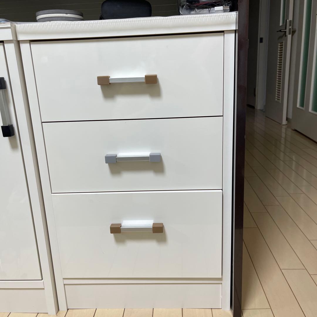 ディノス引き出しカウンター下チェスト奥行29.5高さ70cm幅44.5cm