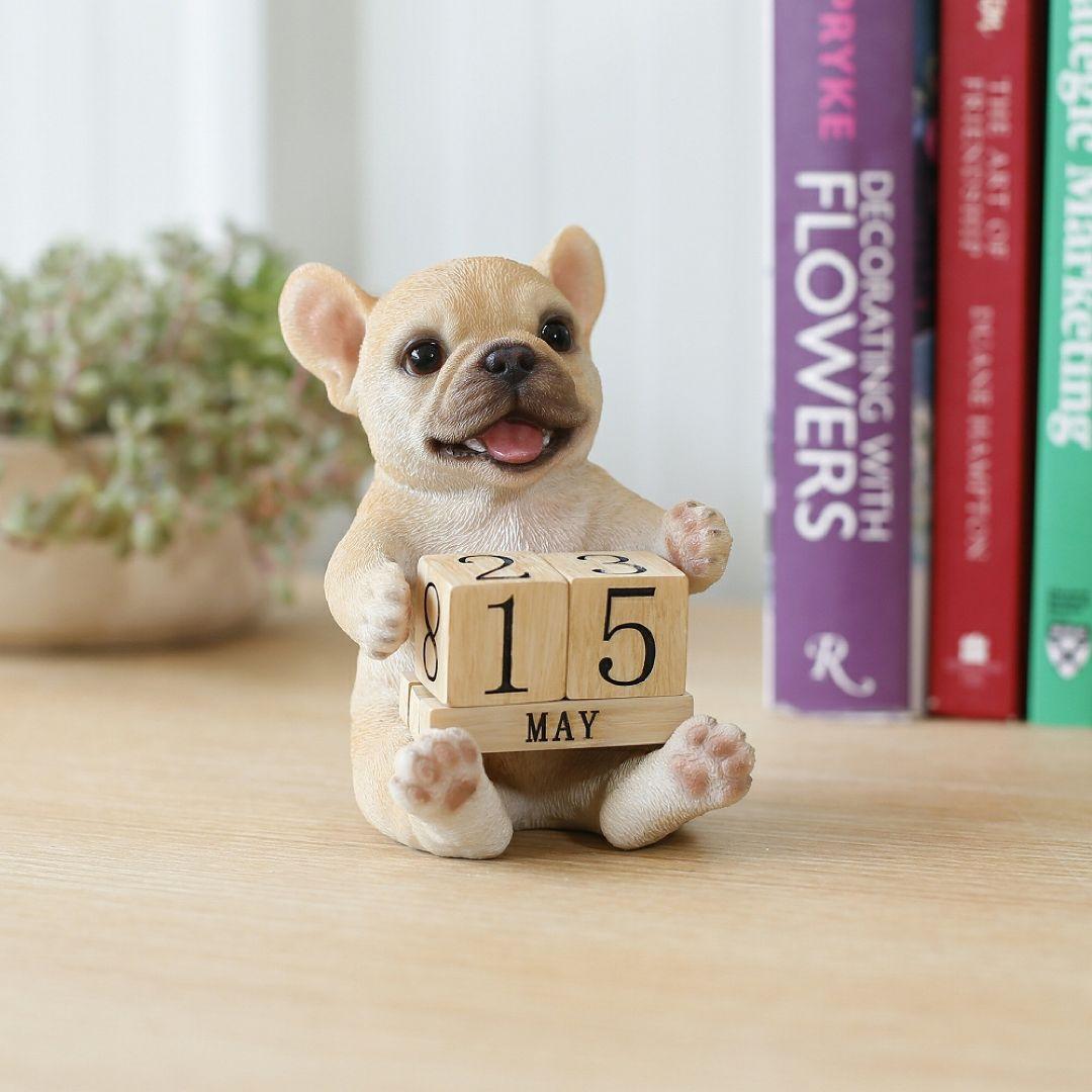 置物カレンダー】フレンチブルドッグ★犬グッズ卓上 置物 玄関オブジェ雑貨ウービア