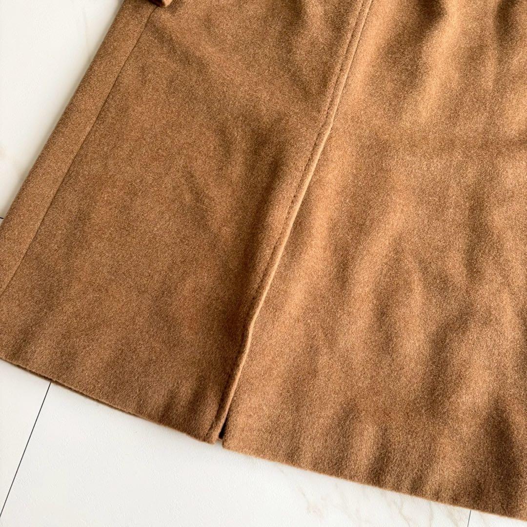 人気◆バーバリーロンドン カシミヤ混 シャドーチェック ベルト付 ロングコート