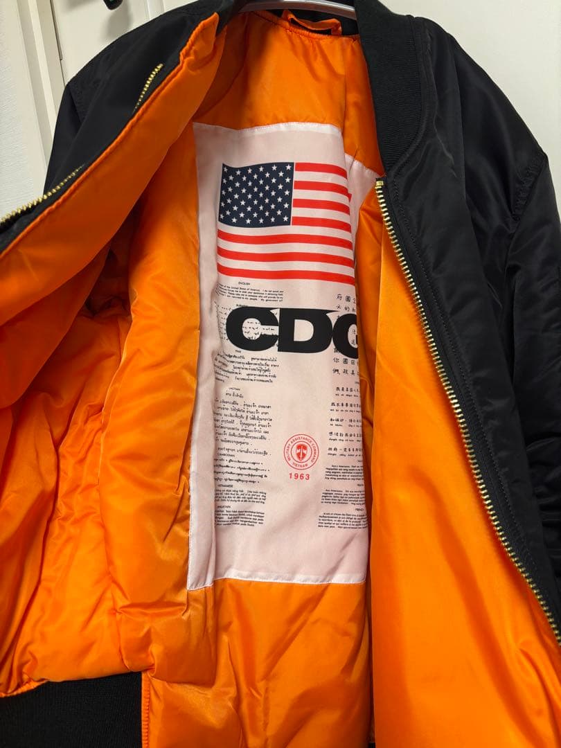 CDG x ALPHA BIAS MA-1 JACKET 黒