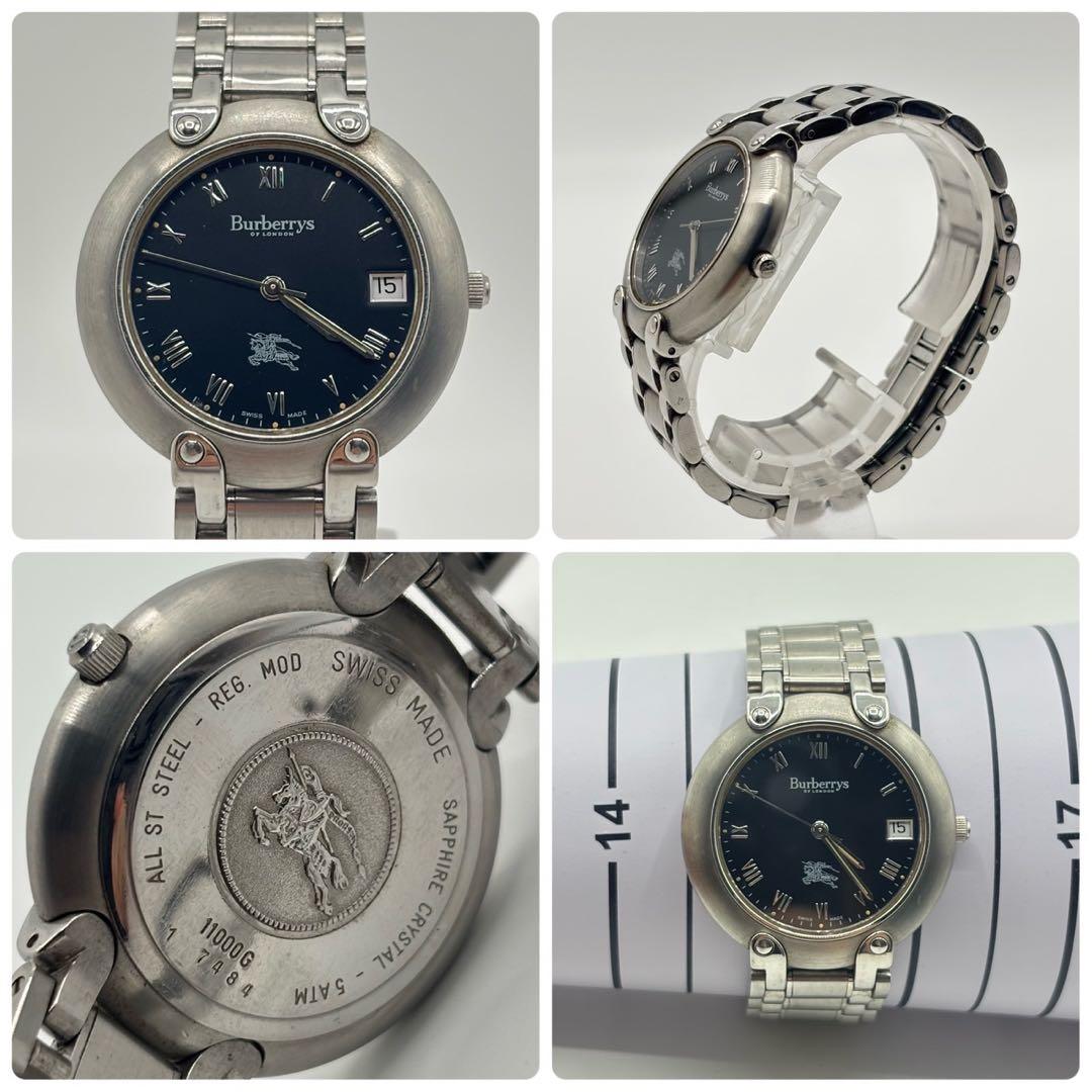 【箱付 電池交換済み】Burberry バーバリー 11000G デイト