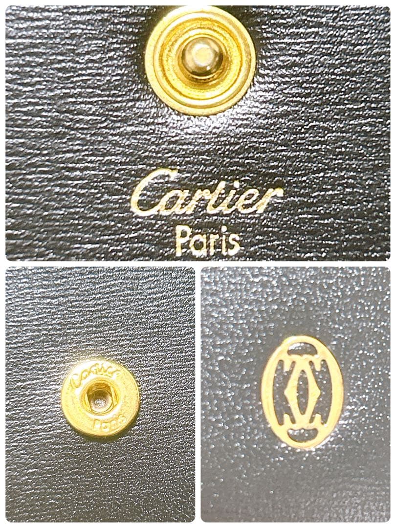 カルティエ★Cartier レザー Pasha パシャ ケース ブラック